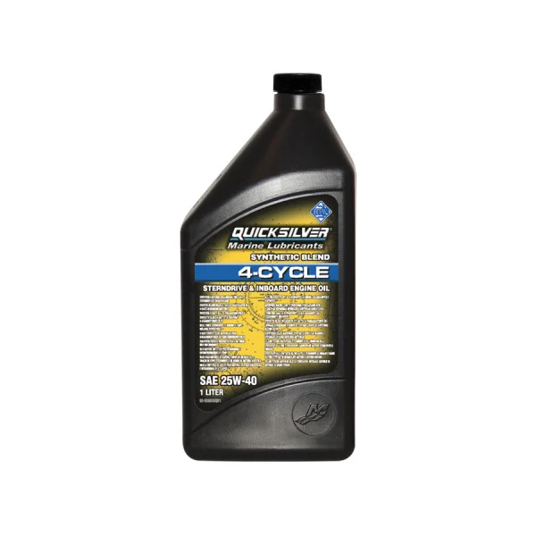 Масло Quicksilver Sterndrive & Inboard 4-stroke 25W-40 synthetic blend 1л 92-8M0086226 в Твери