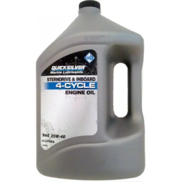 Масло Quicksilver 25W-40 4л Sterndrive & Inboard 4-stroke synthetic blend в Твери